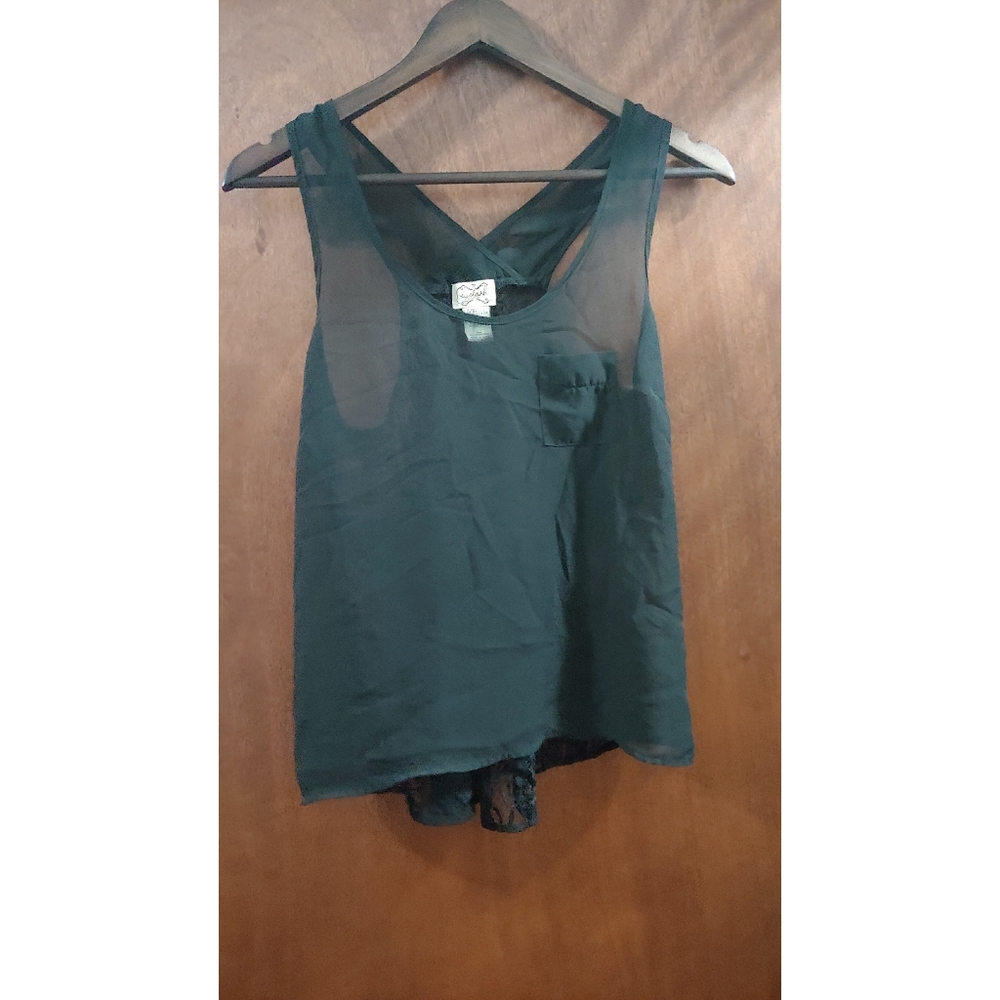 See Through Lacy Tank Top
